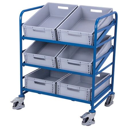 Euro Container Picking Trolley (With 6x Euro Crates)