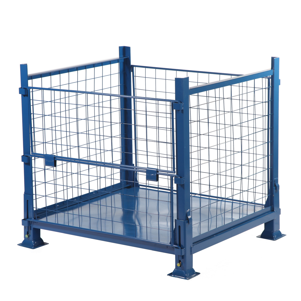 Collapsible cage pallet, used for storage